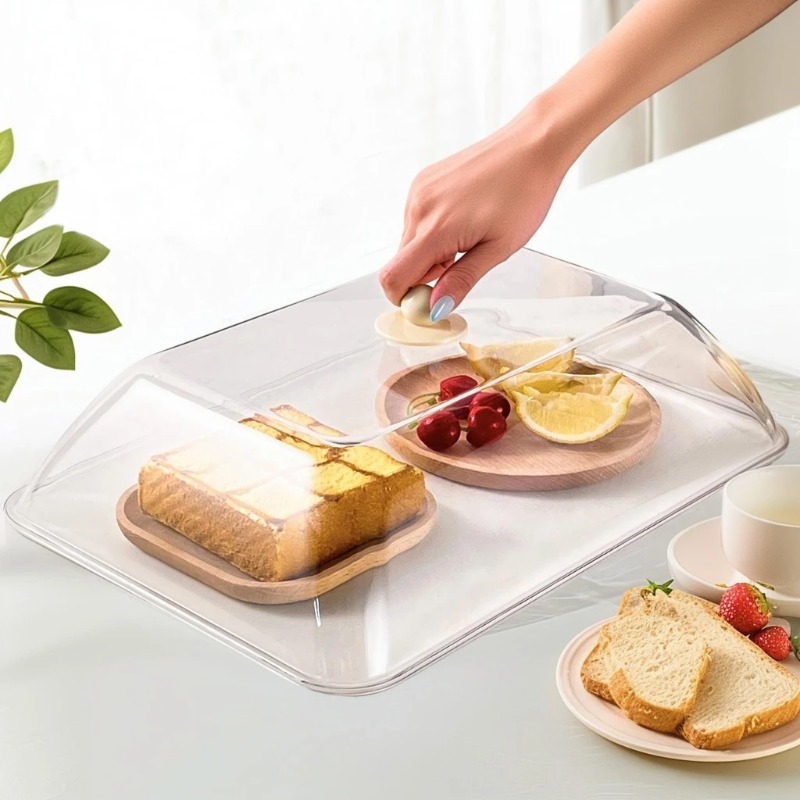 Kitchen Gadgets Storage - WORTHBUY Reusable Plastic Food Cover Clear