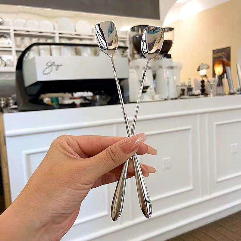 Kitchen Gadgets & Toys - Stainless Steel Round Spoon Net Red