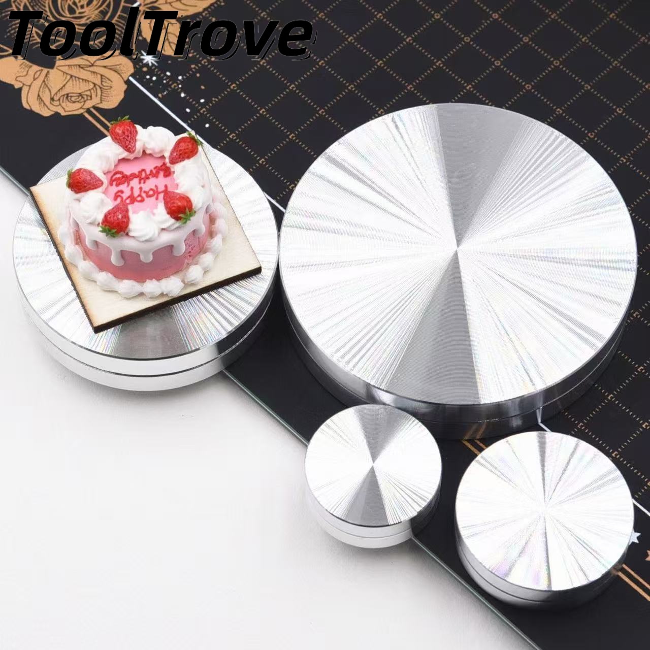 Cake Decorating Turntable - Miniature Aluminum Turntable for Light Clay