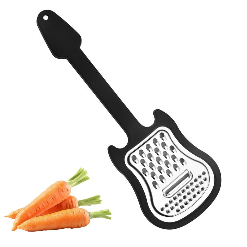 Household Kitchen Gadgets Vegetable Cutter Silk Cutter - Guitar Shape Cheese Grater Multi-Purpose Stainless