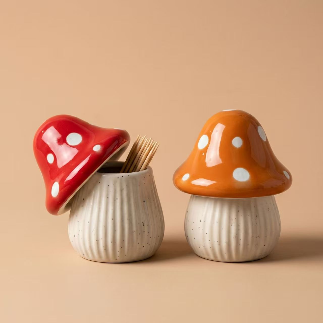 Cartoon Mushroom Ceramic Stora - Kitchen Gadgets Storage 评论和价格