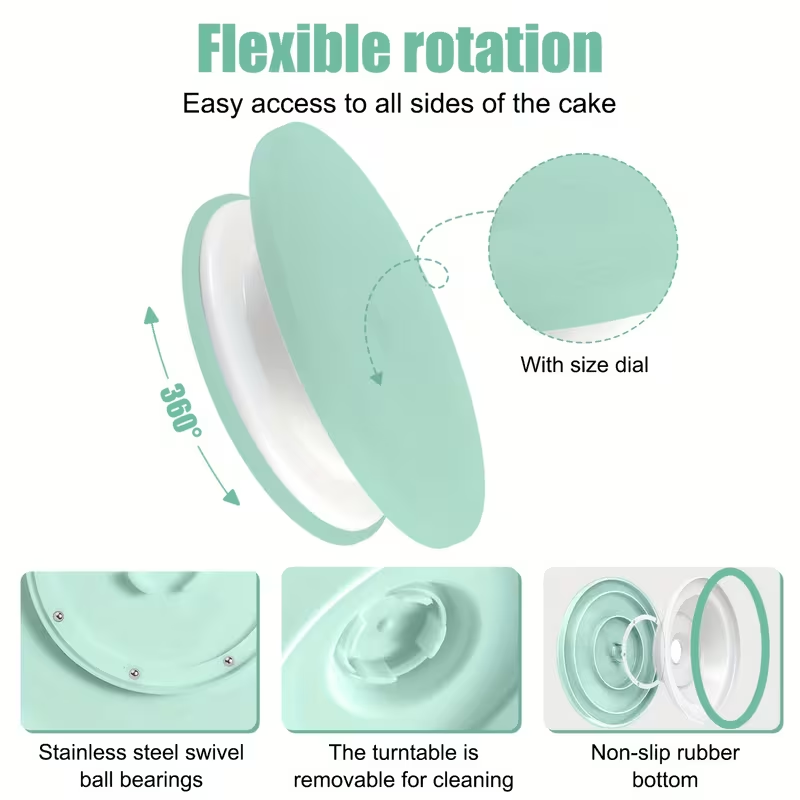 100Pcs Cake Decorating Kit,Com - Cake Decorating Turntable 评论和价格