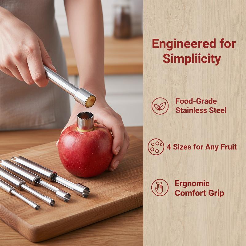 4pcs Fruit Core Remover Cutter - Kitchen Gadgets & Toys 评论和价格