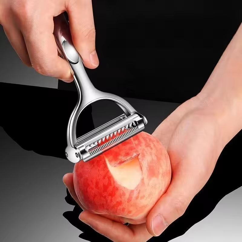 2in1 Stainless Steel Vegetable - Household Kitchen Gadgets Vegetable Cutter Silk Cutter 评论和价格