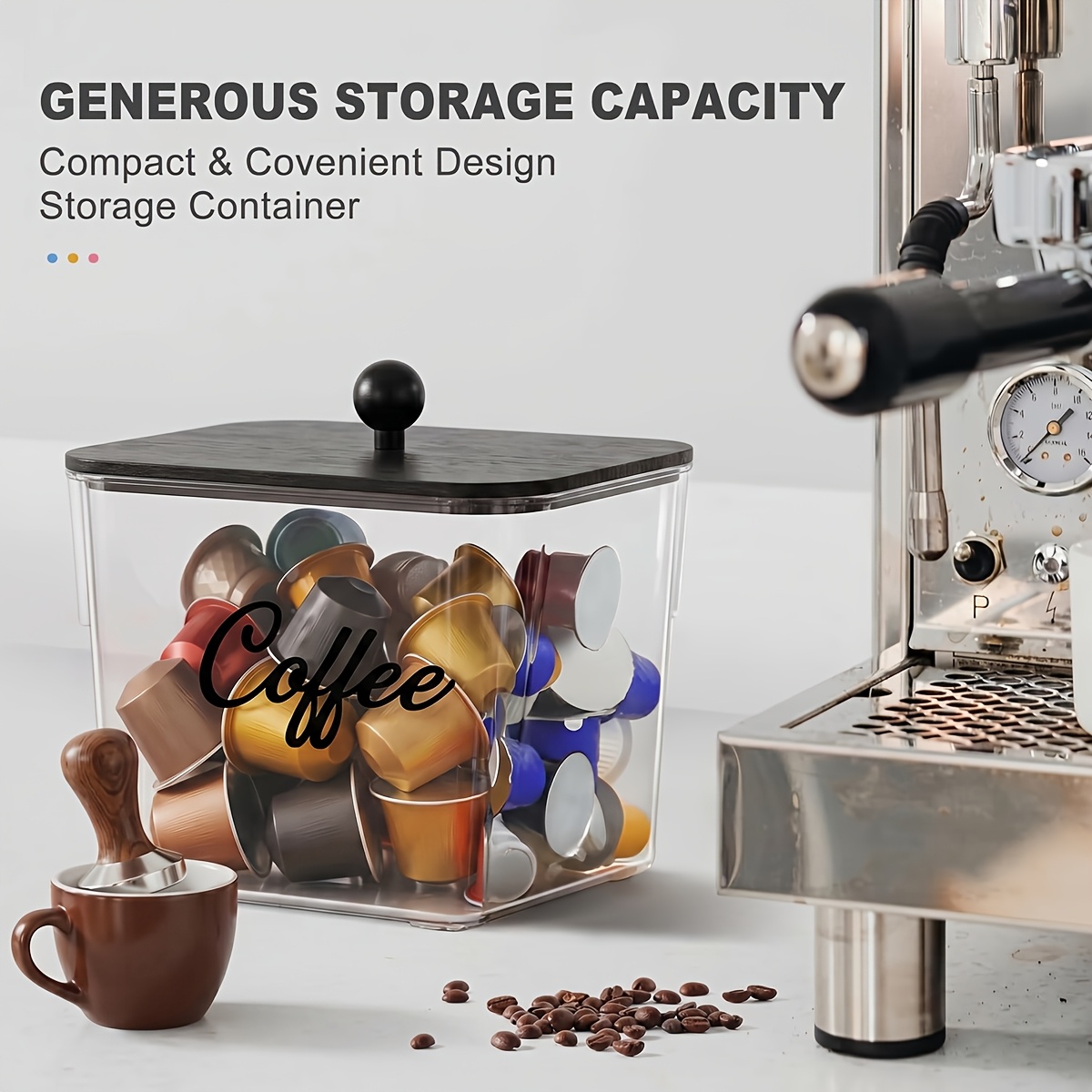 Coffee Pod Holder with Lids Pl - Kitchen Gadgets Storage 评论和价格