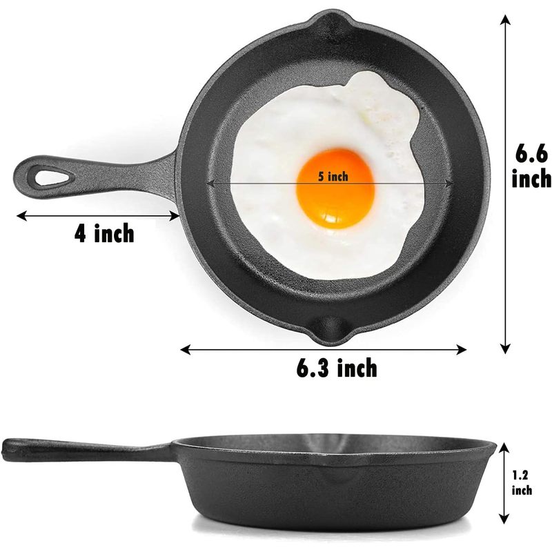 6 Inch Cast Iron Skillet, Fryi - Cast Iron Skillet 评论和价格