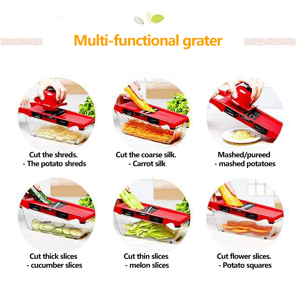 Vegetable Cutter with Steel Bl - Household Kitchen Gadgets Vegetable Cutter Silk Cutter 评论和价格