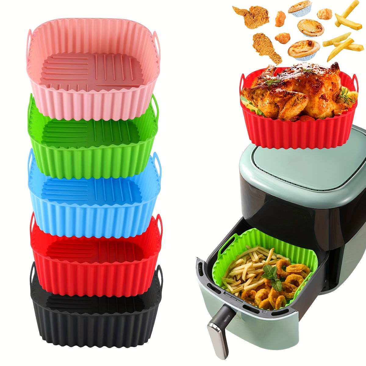 1 square silicone air fryer li - Kitchen Gadgets Air Fryer 评论和价格