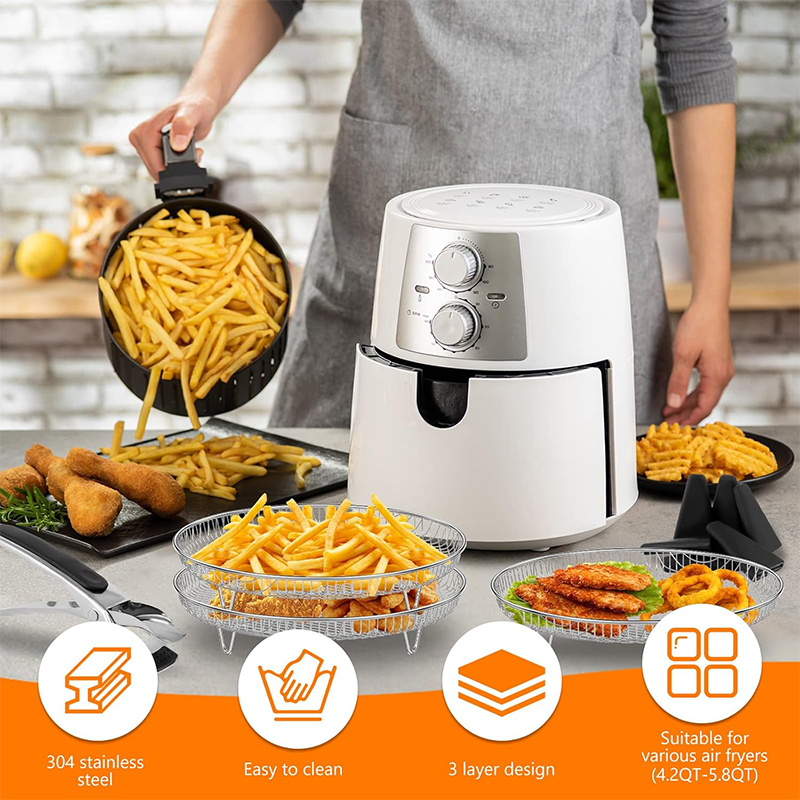 3-layers Air Fryer Rack Stacka - Kitchen Gadgets Air Fryer 评论和价格