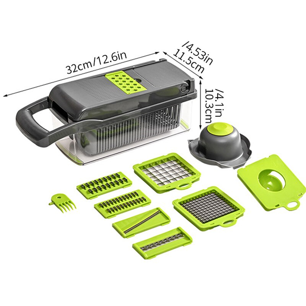 12/16pcs Vegetable Cutter Mult - Household Kitchen Gadgets Vegetable Cutter Silk Cutter 评论和价格