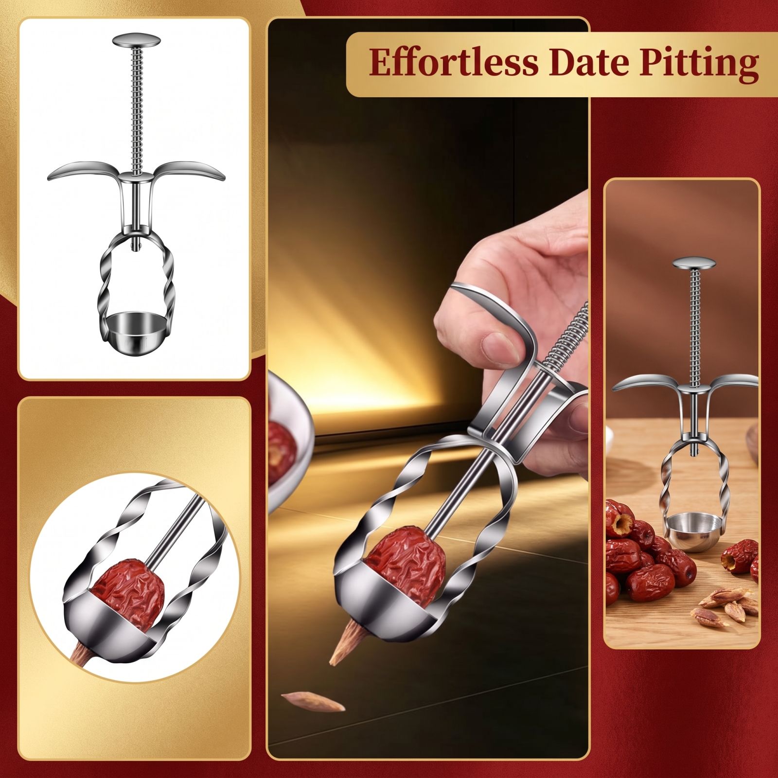 Stainless Steel Red Date Pitte - Kitchen Gadgets & Toys 评论和价格