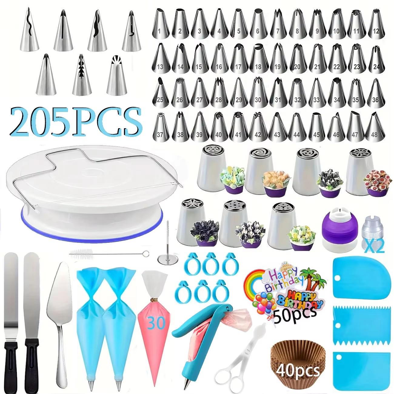 Cake decoration set with 205-p - Cake Decorating Turntable 评论和价格