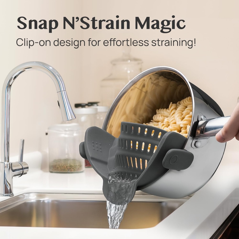 Clip-On Silicone Pasta Straine - Kitchen Gadgets Images 评论和价格