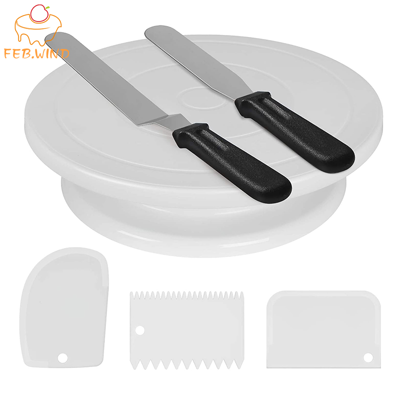 6Pcs/Set Cake Decorating Tools - Cake Decorating Turntable 评论和价格